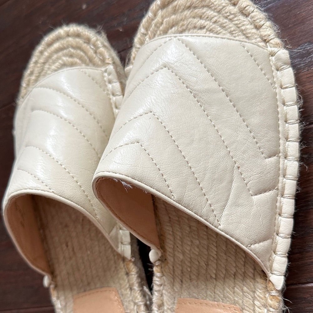 Women's Cream Espadrille Slides - Picture 7 of 7